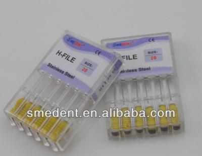 China STAINLESS STEEL DENTAL ENDO FILES (K FILE, H FILE, REAMER, SPREADER, PLUGGER) for sale