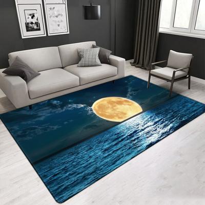 China scenic pattern modern home Area Rug floor carpet living room carpet customized size for sale