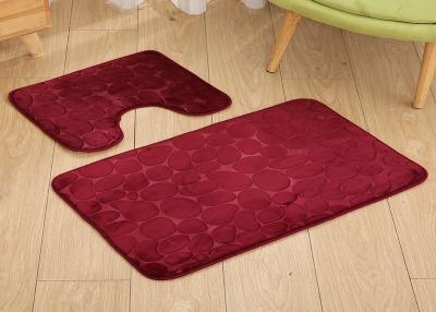 China 100% polyester  bathroom non slip mat bath set pedestal toilet lid cover  rugs for sale