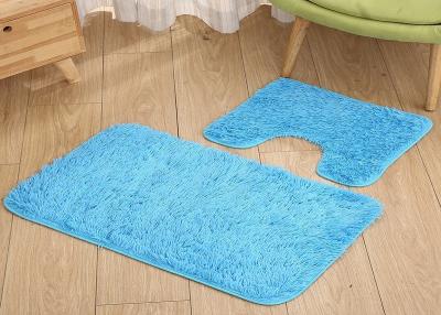 China 100% polyester  3  sets bathroom mat bath set pedestal toilet lid cover  rugs for sale