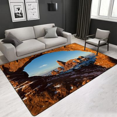 China Scenic Image Customized Size Living Room Carpet 3D Area Rugs 2.2*2.8m for sale