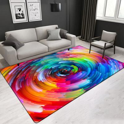 China 3D Printed OEM Service Living Room Carpet Area Rugs Customized Size and Thickness for sale