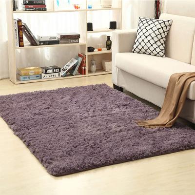 China Factory Price Various Color Fluffy Bedroom Playroom Area Fur Rug Luxury Tie-dyed Living Room Center Carpet Custom Size for sale