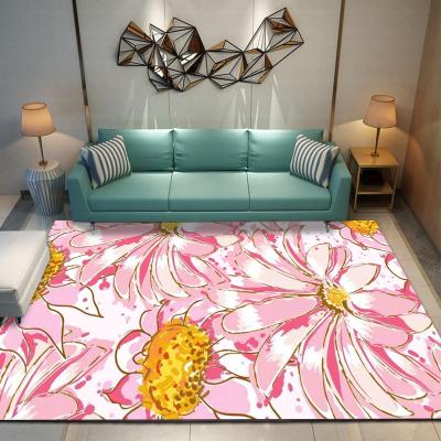 China Flower Pattern Aesthetic 3D Modern Figure Artistic Living Room Carpet Hotel Area Rugs (2*2.4m) for sale