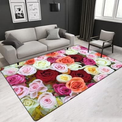 China Aesthetic 3D Modern Figure Flower Pattern Artistic Living Room Carpet Hotel Area Rugs (3*4m) for sale