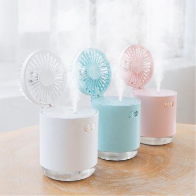 China Hotel New Arrival Water Jet Outdoor Cooling Handheld Rechargeable Desktop Fan for sale