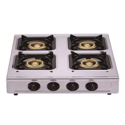 China Household 4 Burner With Brass Burners Stainless Steel Table Gas Cooker Gas Cook Top for sale