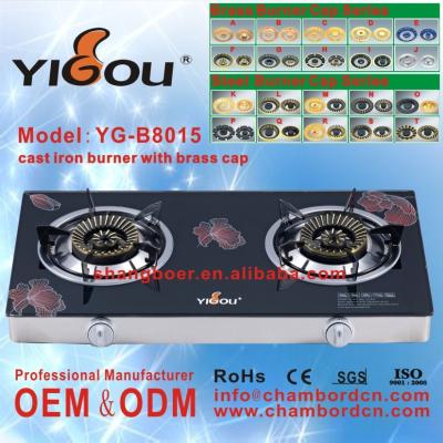 China YG-B8015 lpg gas stove gas cooker parts names hotel ceramic/glass gas stove for sale