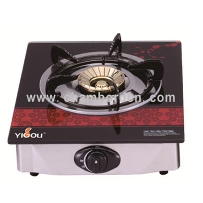 China Hotel Foshan Factory Supply Cheap Glass Single Burner Gas Stove Cooktop (YG-B5021) for sale