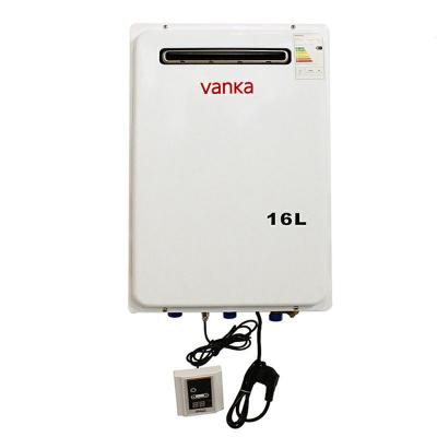 China Large 16L Outdoor Gas Water Heater Wall Mounted External Tankless Water Heater 220V for sale