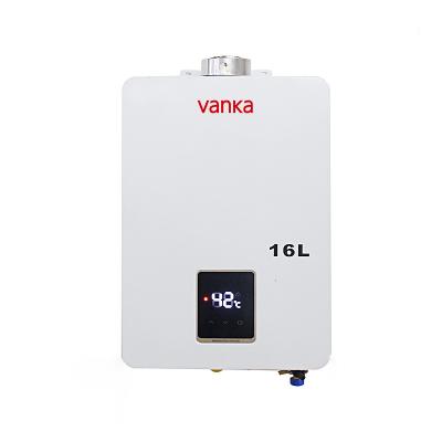 China Thermostat Control Indoor Gas Water Heater 12L - 18L Forced Exhaust Gas Water Heater for sale