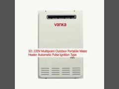 32L 220V Multipoint Outdoor Portable Water Heater Automatic Pulse Ignition Type