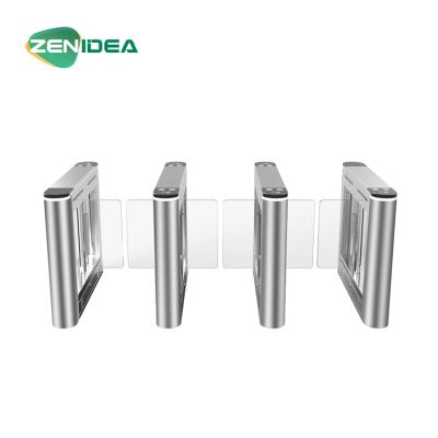 China 304 Stainless Steel 304 Stainless Steel Entrance Swing Barrier Access Control Security Speedy Lane Turnstile Speed ​​Gates with Arm Driven 2613B Leaf for sale