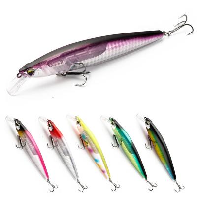 China Plastic Floating Plastic Minnow Hard Lure Bait Top Water Flash Scale Minnow Wobbler Hard Bass Lure for sale