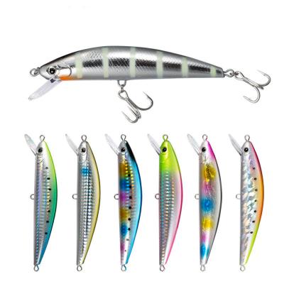 China Plastic 40g Saltwater Sinking Minnow Lure Bait Artificial Long Casting Plastic Perch Bait for sale