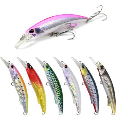 China Plastic 40g Boat Fishing Artificial Hard Minnow Fishing Lure Plastic Hard Minnow Bait For Bass Fishing for sale