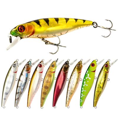 China Plastic 9.6g Floating Minnow Hard Lure Artificial Plastic Bass Lure Minnow Hard Body for sale