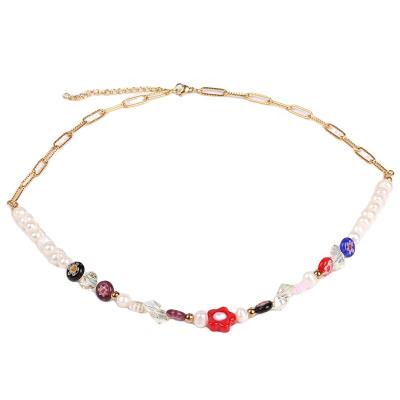 China FASHIONABLE Women Star Rhinestone Necklaces Pearl Fashion FACEINS Girlfriend Gift Good Necklace Jewelry for sale