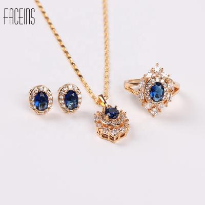 China FACEINS TRENDY Zircon Oval Jewelry Sets Women Engagement Jewelry Set Fashion Jewelry Set For Party for sale