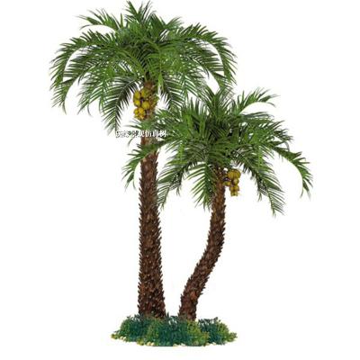 China Good Price Fiberglass Palm Tree 3m Ppalm Outdoor Fiberglass Artificial Coconut Palm Tree Wholesale Artificial Tree For Sale for sale