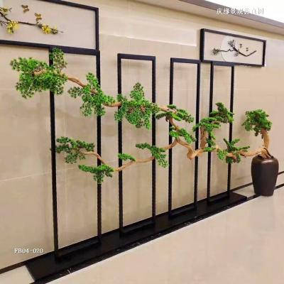 China Fiberglass Customized Large Artificial Podocarpus Trees Artificial Pines for sale