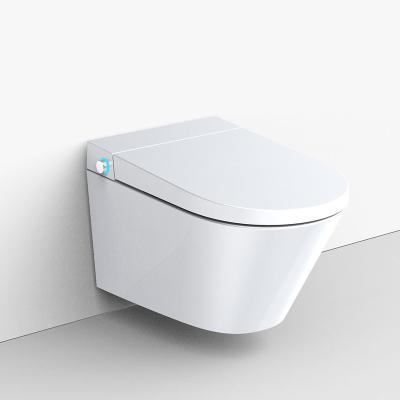 China Luxury Family Use Wash Function Bathroom Wall Hung Smart Bidet Wc Ceramic Toilet for sale