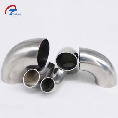 China 316L SMS76 SMS63 Sanitary 90 Degree Pipe Fitting Stainless Steel Elbow 1/2