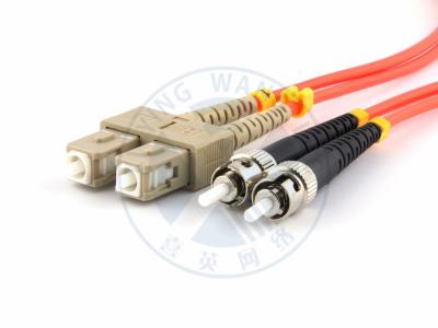 China XYFiber multimode OM1 duplex fiber optic patch cable 62.5/ 125 SC to ST for sale