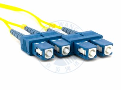 China XYFiber single mode duplex fiber optic patch cable 9/ 125 SC to SC for sale