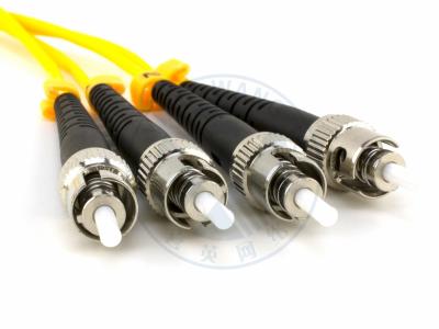 China XYFiber single mode duplex fiber optic patch cable 9/ 125 ST to ST for sale