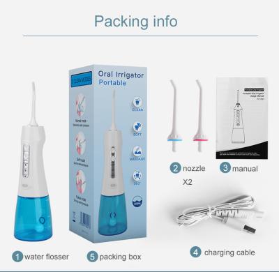 China Hotel Guangdong Factory Direct Sale Portable Oral Irrigator 3 Modes Electric Dental Flosser 300ml for sale