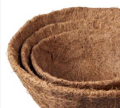 China Coconut Fiber New Desgin Degradable Thicken Coconut Flower Pots Classic Coconut Flower Pots Planter + Plant Pot Liner Round Shape for sale