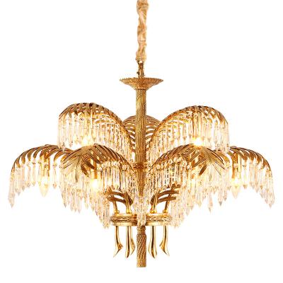 China European Rococo Hallway Crystal Drop Chandelier For Living Room Gold Arm Wing Pendant Lights Luxury Brass for sale