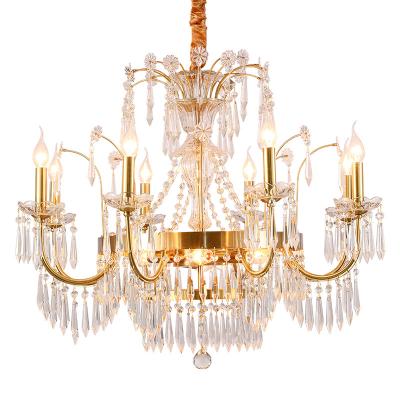 China European French Modern Chandeliers Lamp Gold Dining Room Style Flower Wedding Brass Chandelier for sale