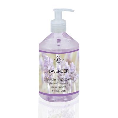 China High Quality Manufacturer 500ml Basic Cleansing Lavender Moisturizing Scented Hand Wash Liquid Hand Soap for sale