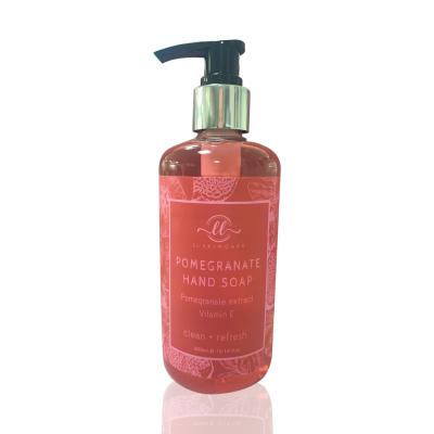 China New Basic Cleansing Design Selling Custom 300ml Pomegranate Moisturizing Organic Hand Wash Liquid Hand Soap for sale