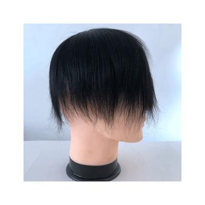 China Biofilms Scalp Human Hair Fine Quality Lace Front Pieces Toupee 6inches Real Hair Wigs for sale