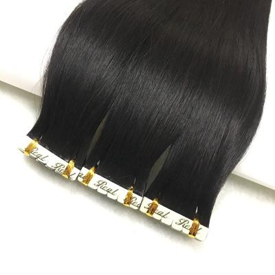 China Real Hair Silky Straight High Grade Invisible Wave 100% Real Hair Tape Extension for sale