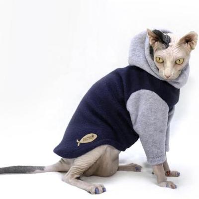 China Qiqu Clothing Sustainable Pet Manufacturer PurrWear Sphynx Cat Clothing Hoodie Long Sleeve Custom Style For All Cats for sale