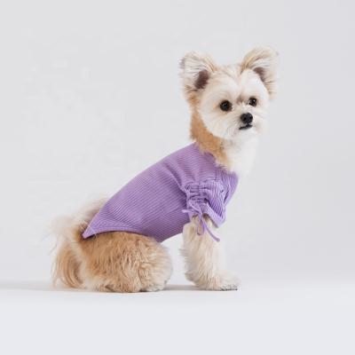 China Qiqu OEM Viable Pet Manufacturer Custom Purple Green Short Sleeve T-Shirt For Small Large Medium Large Puppy Dogs for sale