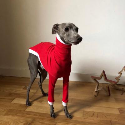 China Custom Viable Qiqu Pet Shop Dog Apparel Christmas Apparel High Fashion Clothes Jumper Santa Claus Costumes For Italian Greyhound for sale