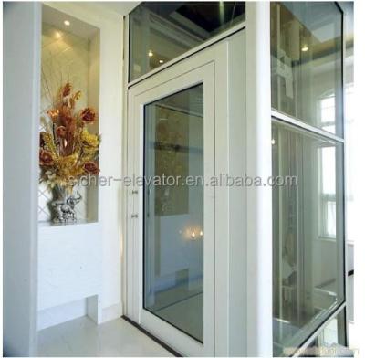 China Residential Elevators 320kg 4persons Small Home Elevator With Glass Cabin for sale