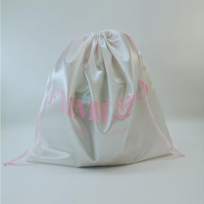 China Gift Factory Direct Sales Satin Printing Wig Rope Packaging Bag for sale