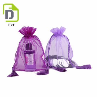 China Wholesale Cheap Personalized Custom Gift Drawstring Organza Fabric Bag for sale