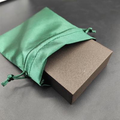 China Gift Packaging Bags For Stainless Steel Earrings Bracelets Satin Drawstring Bag for sale