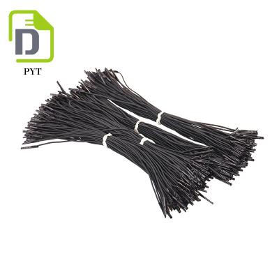 China China Sustainable Merchandising Cheap Black Elastic Cord With Black Metal Tips / Burr On Each End for sale