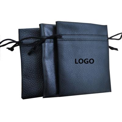 China Custom Leather Printing Soft Leather Jewelry Pouch For Jewelry for sale