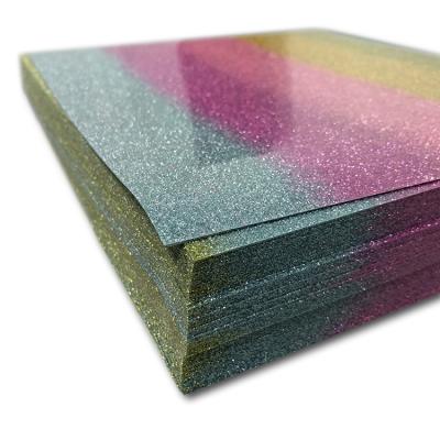 China Custom apparel variety colors vinilo textil 12inch rainbow glitter htv heat transfer cricut vinyl sheets for t shirts for sale