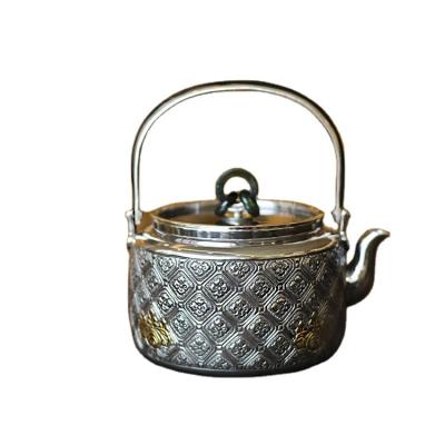 China Viable High Quality Wholesale Pure Handmade Silver Cook Vintage Tea Cups And Tea Kettle for sale