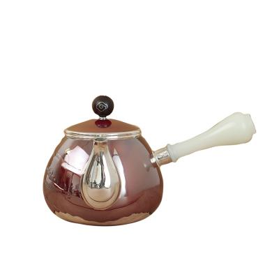 China Viable Wholesale Handmade Silver Camper 999 Silver Teapot for sale